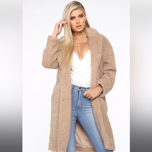 NWT Fashion Nova Divine Fuzzy Coat - Picture 3 of 10